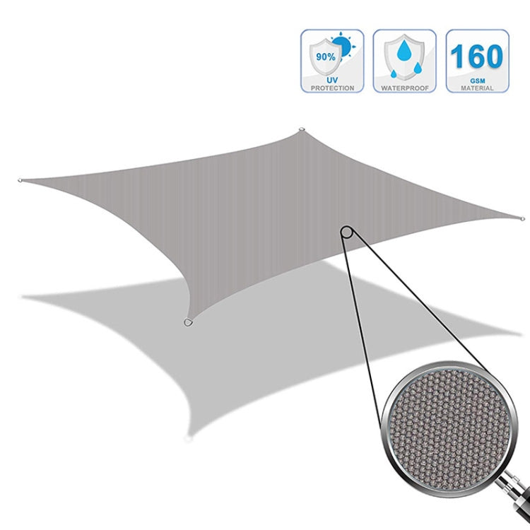 Outdoor Garden Sunshade Sail Waterproof Anti-UV Canopy, Size: 5m x 5m, 5m x 5m