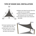 Triangle Outdoor Garden Sunshade Sail Waterproof Anti-UV Canopy, Size: 5m x 5m x 7.1m, 5m x 5m x 7.1m
