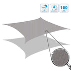 Triangle Outdoor Garden Sunshade Sail Waterproof Anti-UV Canopy, Size: 5m x 5m x 7.1m, 5m x 5m x 7.1m