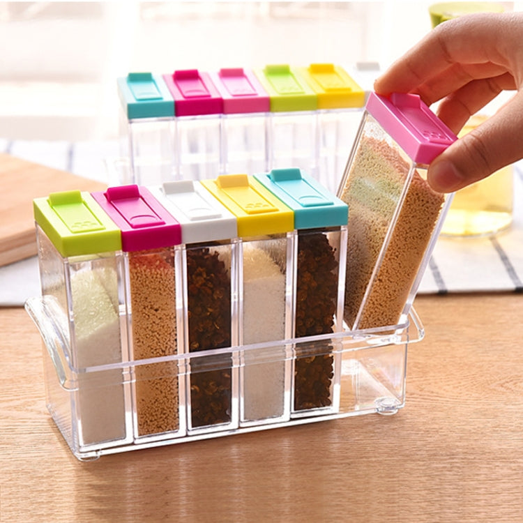 6 PCS/Set Transparent Spice Seasoning Box Storage Bottle, Seasoning Box Storage Bottle（6 PCS） Seasoning Box Storage Bottle（6 PCS）