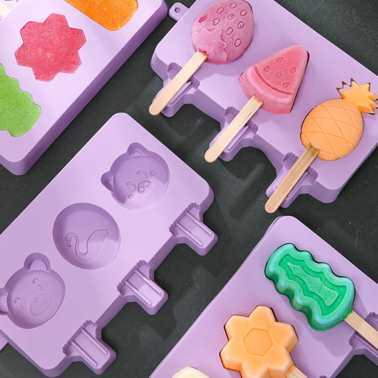 Homemade Children Cute Silicone Cartoon Popsicle Ice Cream Mould, Large Fruit – Durable Build, Easy to Use