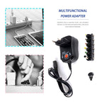 C5 3-12V 12W Adjustable Voltage Regulated Switch Power Supply Power Adapter Multifunction Charger With DC Tips, US Plug, UK Plug, EU Plug