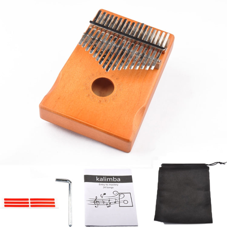 17-Tone Thumb Piano Kalimba Beginners Introduction Finger Piano, Brown, Brown Kit, Yellow, Yellow Kit, Wooden, Wooden Kit, Black, Black Kit – Durable Build, Easy to Use Yellow Kit