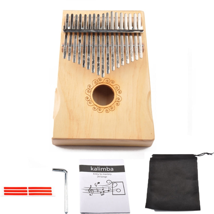 17-Tone Thumb Piano Kalimba Beginners Introduction Finger Piano, Brown, Brown Kit, Yellow, Yellow Kit, Wooden, Wooden Kit, Black, Black Kit – Durable Build, Easy to Use Wooden Kit