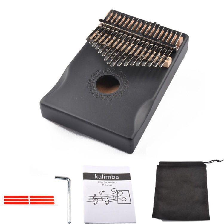 17-Tone Thumb Piano Kalimba Beginners Introduction Finger Piano, Brown, Brown Kit, Yellow, Yellow Kit, Wooden, Wooden Kit, Black, Black Kit – Durable Build, Easy to Use Black Kit