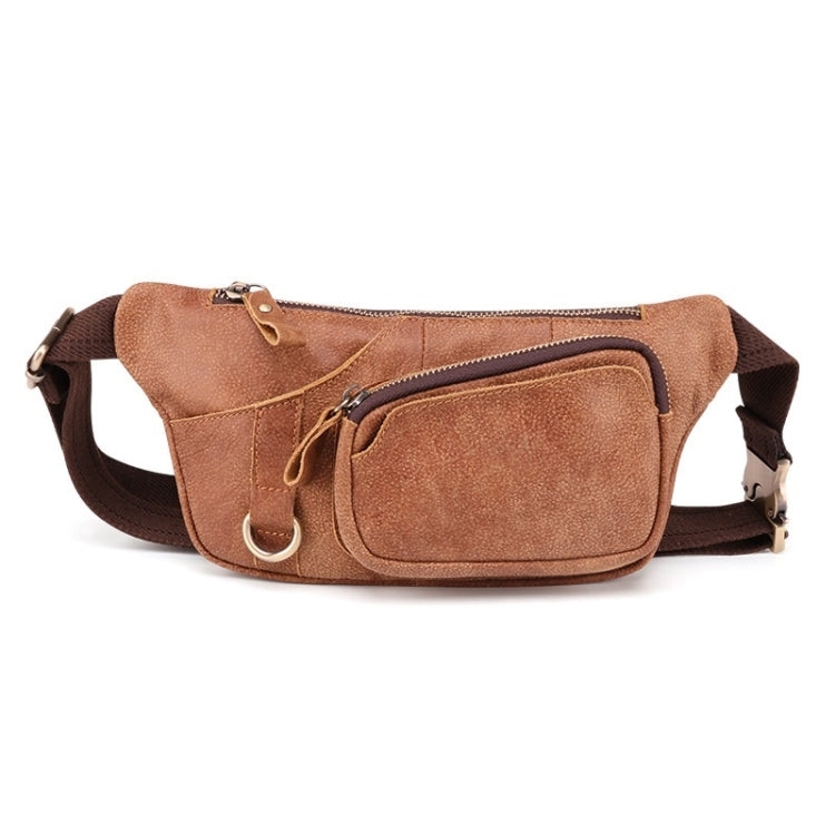 6467 Men Multifunctional Leather Waist Bag Outdoor Sports Diagonal Chest Bag, 6467 6467