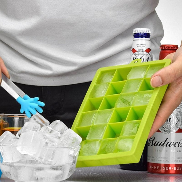 24 Grids Silicone Ice Cube Tray Molds Square Shape Ice Cube Maker Fruit Popsicle Ice Cream Mold, 24-Grid(Grass green), 24-Grid(Rose red)