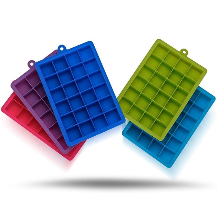 24 Grids Silicone Ice Cube Tray Molds Square Shape Ice Cube Maker Fruit Popsicle Ice Cream Mold, 24-Grid(Grass green), 24-Grid(Rose red)