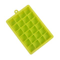 24 Grids Silicone Ice Cube Tray Molds Square Shape Ice Cube Maker Fruit Popsicle Ice Cream Mold, 24-Grid(Grass green), 24-Grid(Rose red) 24-Grid(Grass green) Grass green