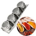 Stainless Steel Magnetic Kitchen Seasoning Cruet Set, Stainless Steel Seasoning Cruet Set Stainless Steel Seasoning Cruet Set