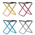 Outdoor Portable Camping Folding Chair 7075 Aluminum Alloy Fishing Barbecue Stool, Size: 24.5x22.5x27cm, Camping Folding Chair (Silver Gray), Camping Folding Chair (Gold), Camping Folding Chair (Red), Camping Folding Chair (Blue)