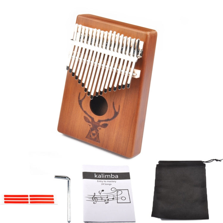 17-Tone Beginner Finger Piano Deer Head Kalimba Thumb Piano – Durable Build, Easy to Use Retro Kit
