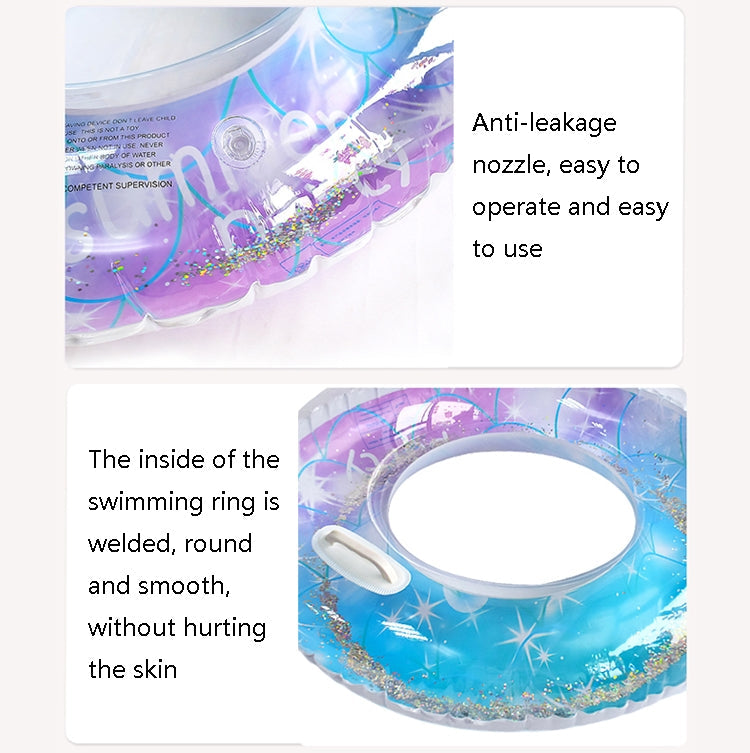 Sequins Starry Sky Mermaid Adult Swimming Ring Children Armpit Swimming Ring, Size: 70cm, 60cm, 70cm, 80cm, 90cm, 90cm (With Handle)