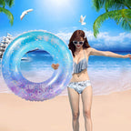 Sequins Starry Sky Mermaid Adult Swimming Ring Children Armpit Swimming Ring, Size: 70cm, 60cm, 70cm, 80cm, 90cm, 90cm (With Handle) 60cm