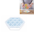 Home Creative DIY Ice Grid Mould Hexagonal Homemade Ice Mold With Tray Ice Cube Ice Cream Ice Box, Blue, Green, Pink, Purple Blue