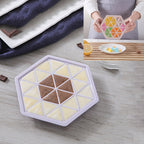 Home Creative DIY Ice Grid Mould Hexagonal Homemade Ice Mold With Tray Ice Cube Ice Cream Ice Box, Blue, Green, Pink, Purple – Durable Build, Easy to Use