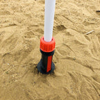 32mm Pipe Diameter Outdoor Beach Sun Umbrella Accessories Large Plastic Portable Spiral Ground Plug, 32mm Sun Umbrella Accessories