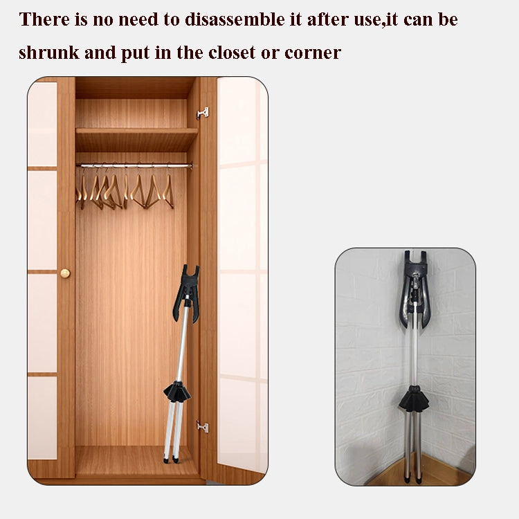 1.6m 3 in 1 Hanging Ironing Bracket Hanger Telescopic Metal Rod Mount, Metal Rod Mount – Aluminum Alloy