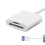 8 Pin to SD / TF Card Reader 2 in 1 Adapter For iPhone / iPad, Cable Length: 9.7cm, SD + TF Slots – Durable Build, Easy to Use