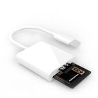 8 Pin to SD / TF Card Reader 2 in 1 Adapter For iPhone / iPad, Cable Length: 9.7cm, SD + TF Slots – Durable Build, Easy to Use