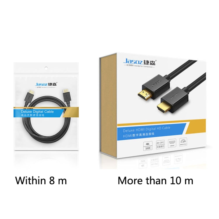 Jasoz 4K HDMI High-Definition Projector Cable Computer Video Cable Oxygen-Free Copper Core, Cable Length:, 8m, 10m, 15m, 20m – 4K
