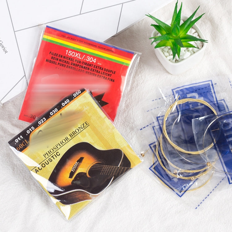 1 Set Folk Guitar Brass Strings Acoustic Guitar Set Strings 1-6, Red Packing 012, Yellow Packing 011 – Durable Build, Easy to Use