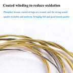 1 Set Folk Guitar Brass Strings Acoustic Guitar Set Strings 1-6, Red Packing 012, Yellow Packing 011 – Durable Build, Easy to Use