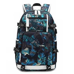 Printed Blue