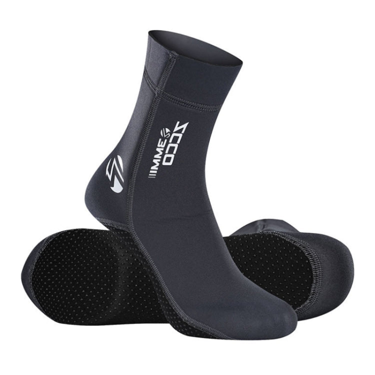 ZCCO 3mm Warm Non-Slip Diving Socks Anti-Wear Ankle Fins, 33-34, 35-36, 37-38, 39-40, 41-42, 43-44, 45-46 – Wear-resistant, Non-slip 37-38 Grey