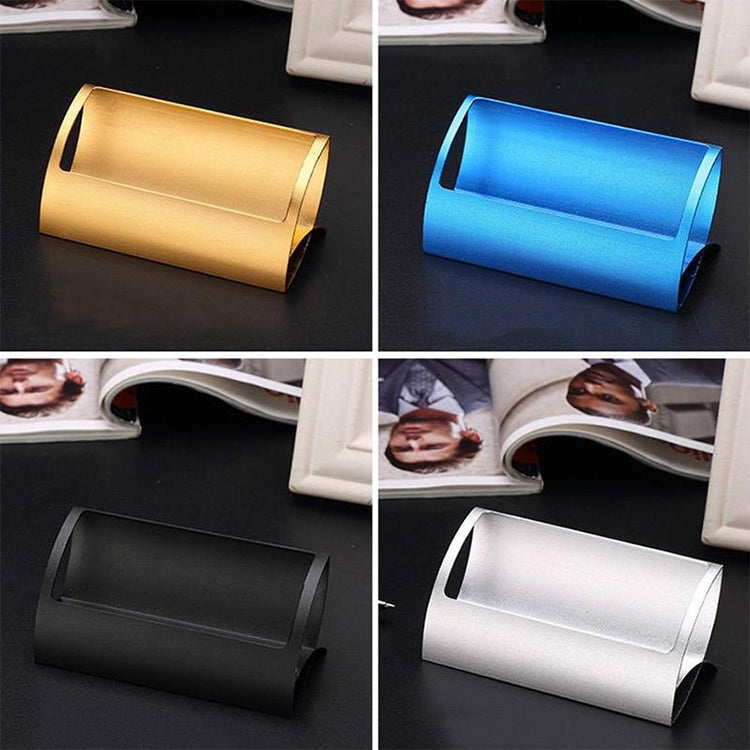 Metal Business Card Holder & Note Holder Desk Stand