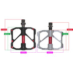 1 Pair PROMEND Bicycle Road Bike Mountain Bike 3 Palin Carbon Fiber Bearing Pedal, PD-M86C, PD-R87C