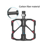 1 Pair PROMEND Bicycle Road Bike Mountain Bike 3 Palin Carbon Fiber Bearing Pedal, PD-M86C, PD-R87C