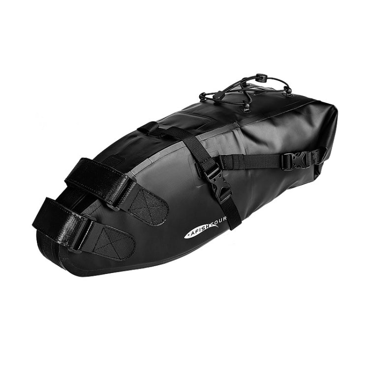 AFISHTOUR FB2040 13L Bicycle Big Tail Bag Big Large Capacity Long-Distance Cycling Saddle Bag, 13L 13L Full Black