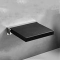TX-116N-UP Bathroom Shower Seat Elderly Household Wall-Mounted Toilet Folding Stool, Black, White Black