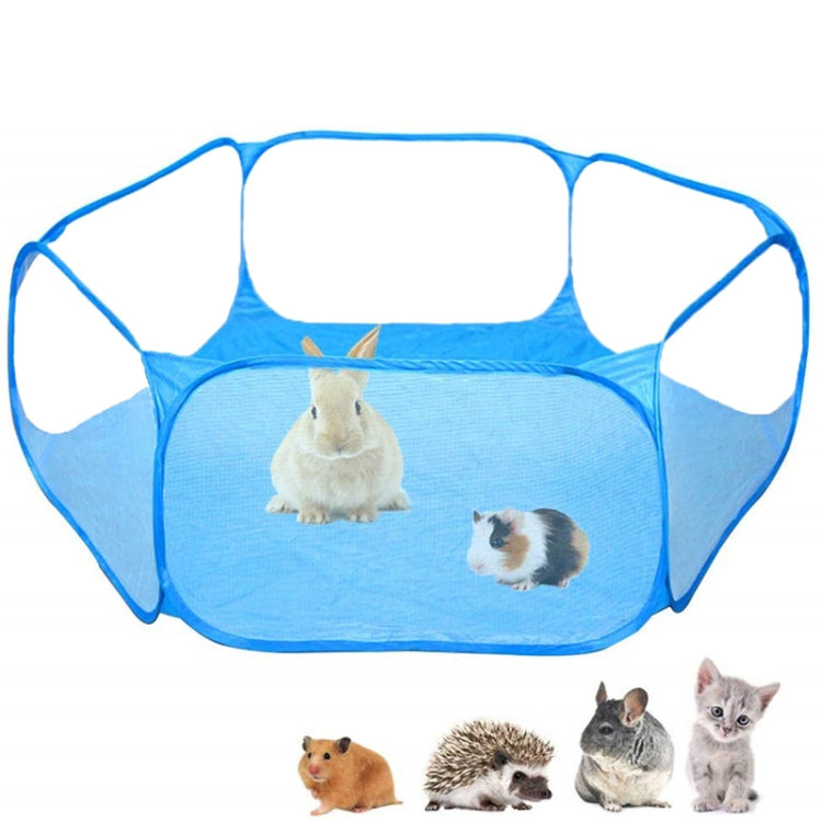Portable Small Animal Game Fence Folding Outdoor Interior Pet Tent, Blue Opp Bag, Black Opp Bag, Pink Opp Bag Blue Opp Bag