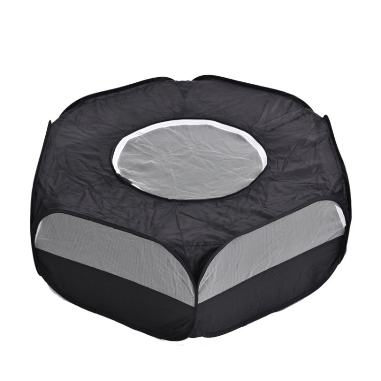 Folded Small Pet Fence Outdoor Workout Game Crawling Small Animal Tent, Specification：, With Cover and Side Cloth (Black), With Cover and Side Cloth (Blue), With Side Cloth (Black), With Side Cloth (Blue) With Cover and Side Cloth (Black)
