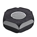 Folded Small Pet Fence Outdoor Workout Game Crawling Small Animal Tent, Specification：, With Cover and Side Cloth (Black), With Cover and Side Cloth (Blue), With Side Cloth (Black), With Side Cloth (Blue) With Cover and Side Cloth (Black)