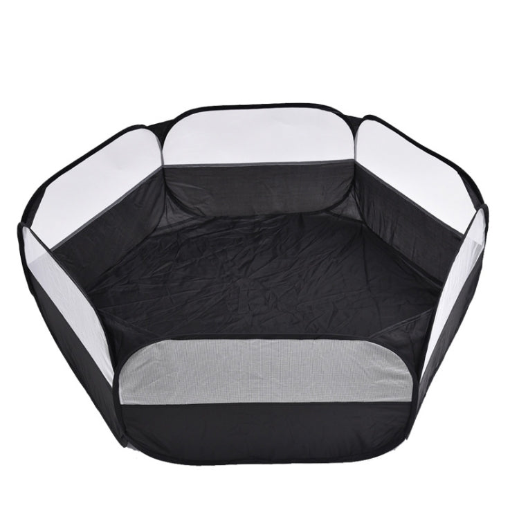 Folded Small Pet Fence Outdoor Workout Game Crawling Small Animal Tent, Specification：, With Cover and Side Cloth (Black), With Cover and Side Cloth (Blue), With Side Cloth (Black), With Side Cloth (Blue) – Wear-resistant With Side Cloth (Black)