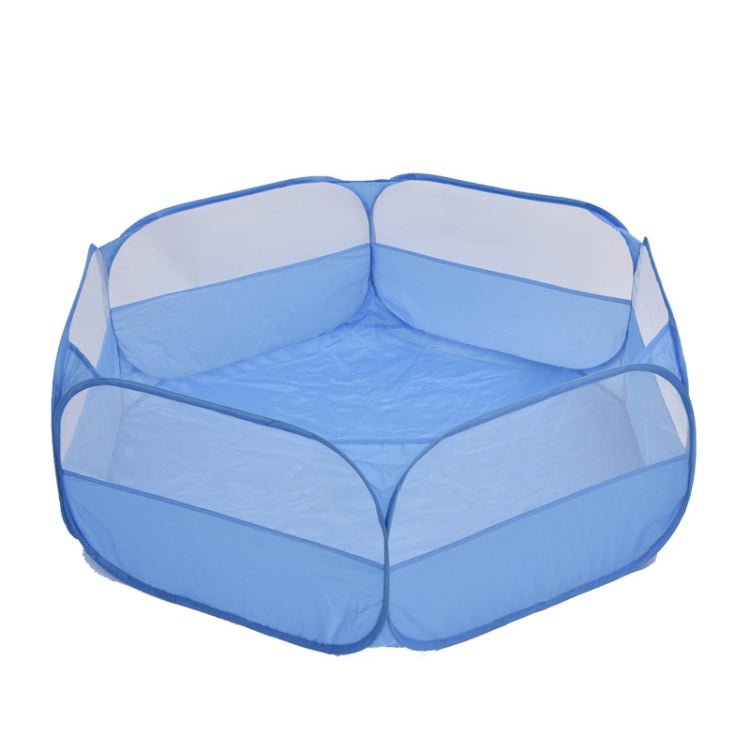 Folded Small Pet Fence Outdoor Workout Game Crawling Small Animal Tent, Specification：, With Cover and Side Cloth (Black), With Cover and Side Cloth (Blue), With Side Cloth (Black), With Side Cloth (Blue) – Wear-resistant With Side Cloth (Blue)