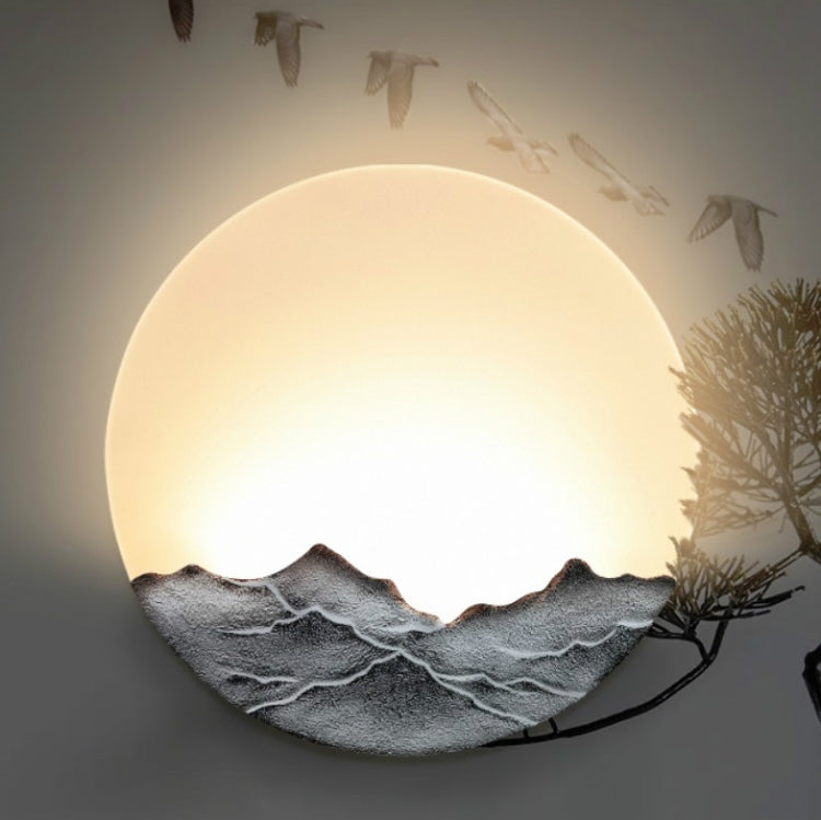 Chinese Style Wall Lamp LED Bedroom Bedside Lamp Living Room Decoration Lamps, Mud Color Small, Mud Color Medium, Ancient Silver Small, Ancient Silver Medium, Ancient Silver Large