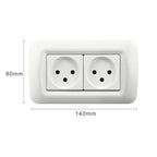 PC Panel Duplex Israel Three-Hole Wall Power Socket