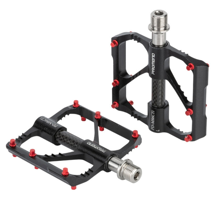 1 Pair PROMEND Titanium Axle Carbon Tube Bicycle Pedal Mountain Bike Road Bike 3 Palin Pedal, PD-M86C-TI PD-M86C-TI