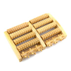 Wooden Roller Massager Small Nails Five-Row Foot Massager Default Title