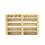 Wooden Roller Massager Small Nails Five-Row Foot Massager