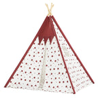 Indian Children Tent Cotton Cloth Indoor Play House Parent-Child Doll House, Pink Stars, Wavy Pattern Pink Stars