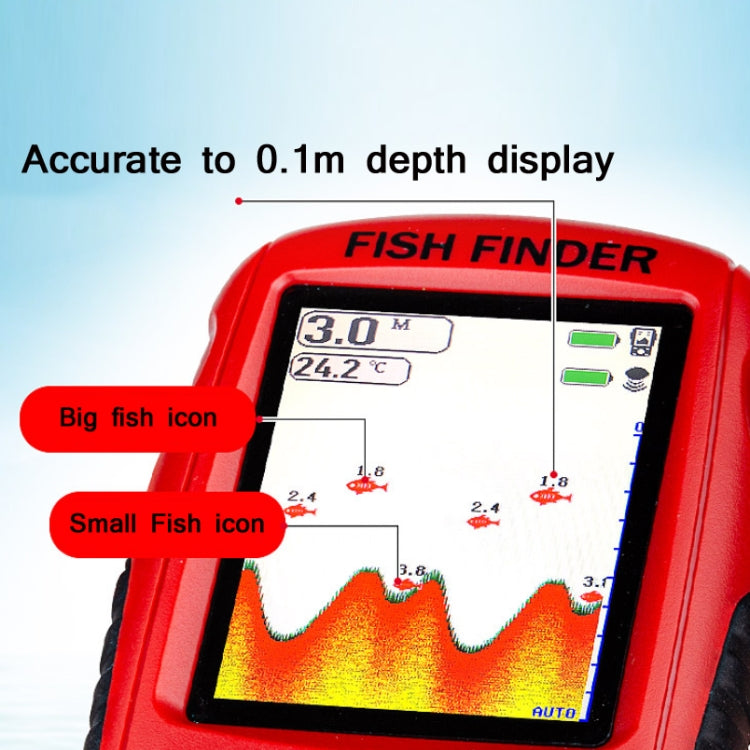 Color HD Screen USB Charging Dot Matrix Fish Finder，Random Color Delivery, HD Screen Fish Finder – Durable Build, Easy to Use