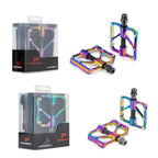 1 Pair PROMEND Three Peilin Bearing Aluminum Alloy CNC Bicycle Colorful Pedal, PD-M86CY, PD-R87CY