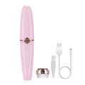 Ladies Shaver 2 In 1 Lipstick Epilator Mini Face Shaver, Pink, White Pink