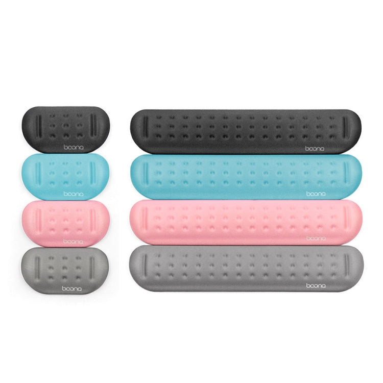Baona Silicone Memory Cotton Wrist Pad Massage Hole Keyboard Mouse Pad, Style:, Mouse Pad (Blue), Mouse Pad (Gray), Mouse Pad (Black), Mouse Pad (Pink), Medium Keyboard Rest (Blue), Medium Keyboard Rest (Gray), Medium Keyboard Rest (Black)... – Non-slip