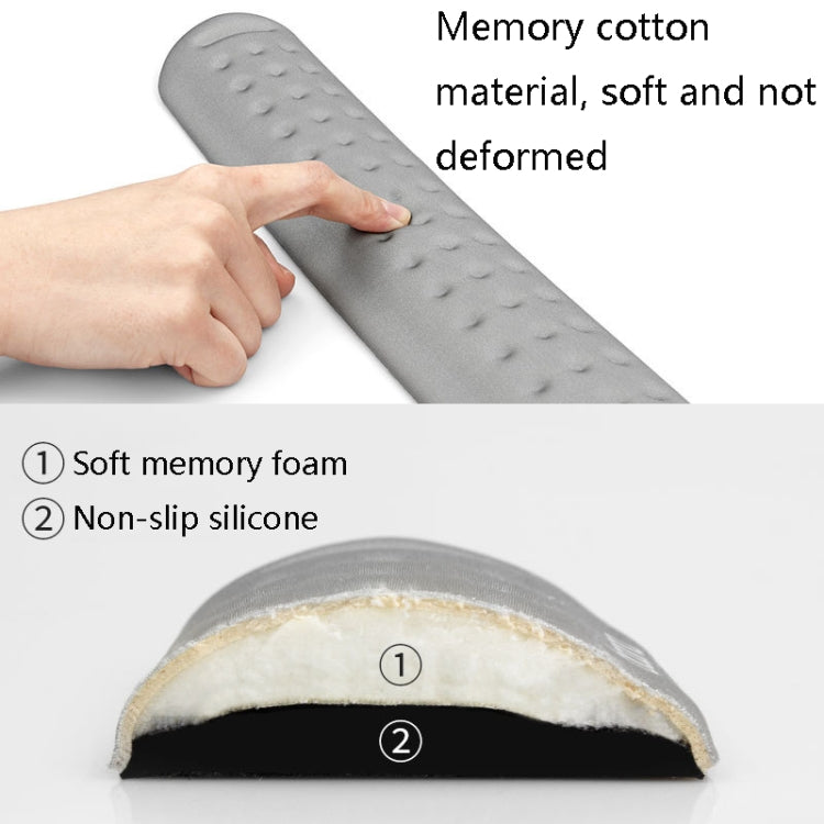 Baona Silicone Memory Cotton Wrist Pad Massage Hole Keyboard Mouse Pad, Style:, Mouse Pad (Blue), Mouse Pad (Gray), Mouse Pad (Black), Mouse Pad (Pink), Medium Keyboard Rest (Blue), Medium Keyboard Rest (Gray), Medium Keyboard Rest (Black)... – Non-slip